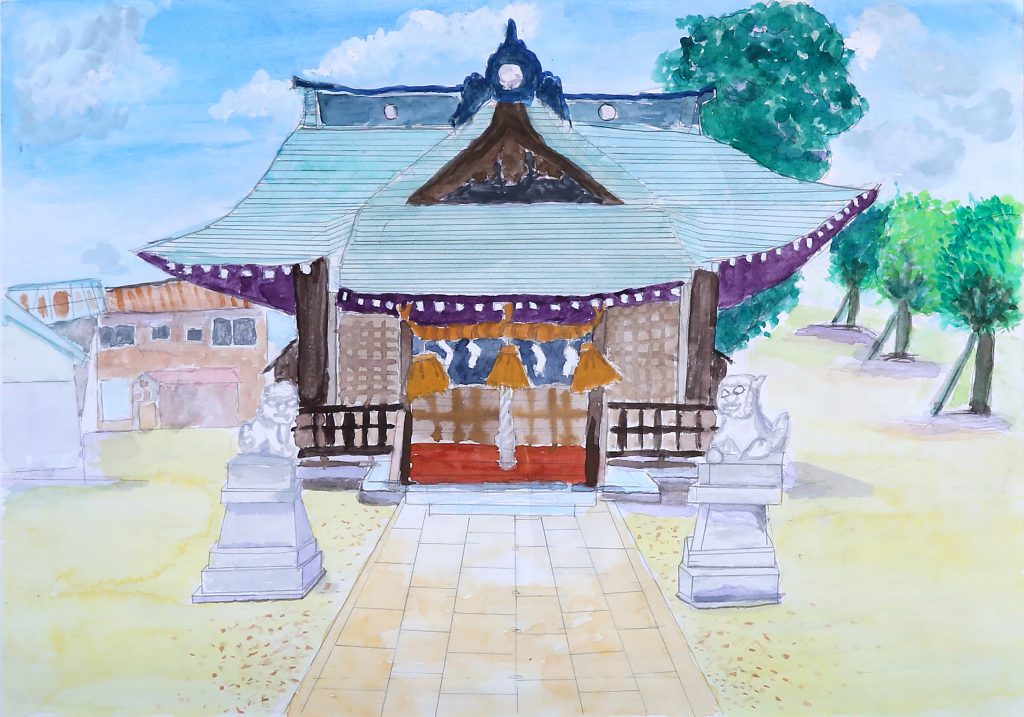 「大好きな家のうらの中山神社」大崎学園　４年　目黒　愛佳
